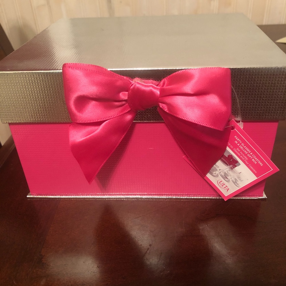 NEW ULTA party glasses & coasters gift box.
